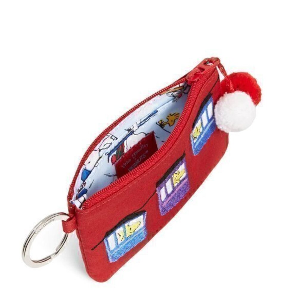 Vera Bradley Peanuts® Zip ID & Lanyard in Woodstock Ski Lift NWT